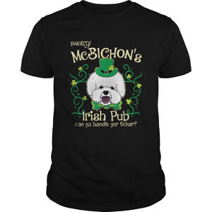 Pretty Bichon Frise Dog Gifts St Patricks Day Shirt